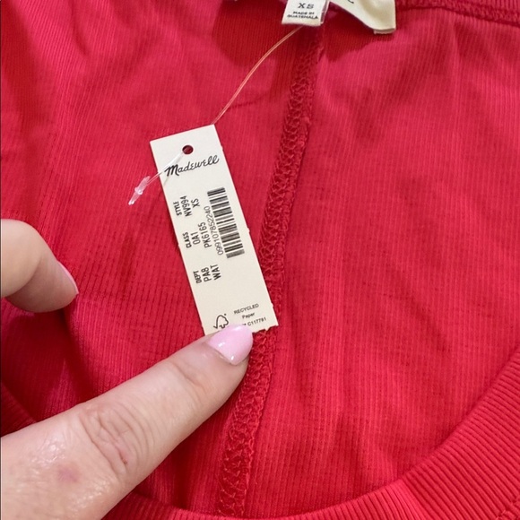 Madewell (Re)generative Cotton Ribbed Scoopneck Tee Size XS - Picture 5 of 13